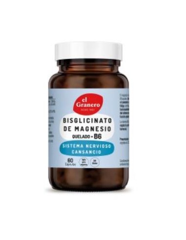 Bisglicinato De Magnesio Con B6 60 Cap Vegan de El Granero