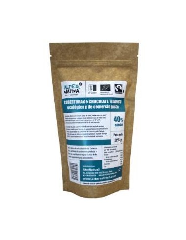 Cobertura Chocolate Blanco 40% Cacao 225 Gr Bio de Alternativa 3