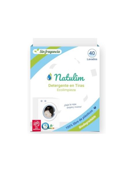 Detergente Natural Eco Tiras 40 Tiras de Natulim