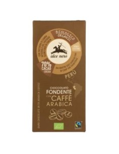 Chocolate Negro Con Cafe Arabica Tableta 50Gr Bio de Alce Nero