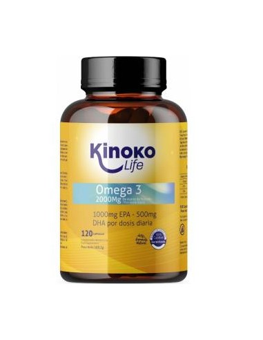 Omega 3 2000 Mg  500/250 Epa/Dha Fish Oil 120 Cap. de Kinoko Life