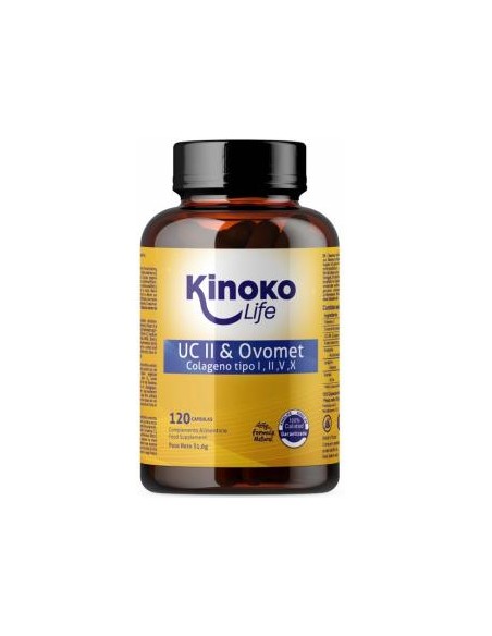 Colageno Uc-Ii & Ovomet Colageno 120 Cap. de Kinoko Life
