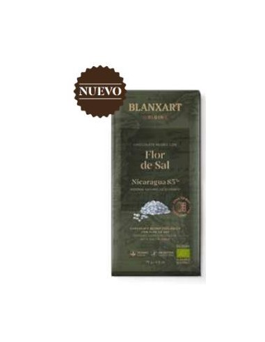 Chocolate Nicaragua 85% Con Flor De Sal 75 Gr. de Blanxart