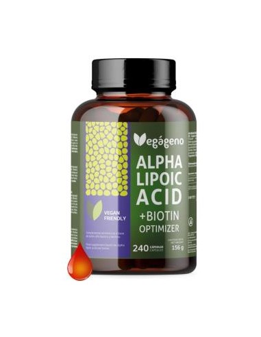 Alpha Lipoic Acid Con Acido Folico 600 Mg 240 Cap. de Vegageno