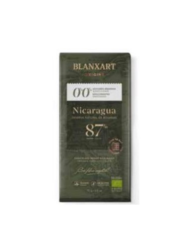 Chocolate Nicaragua  87% S/Zucar S/S Edulcorante 75 Gr Eco de Blanxart