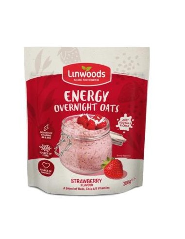 Energia Avena Overnight Fresa 300 Gr Vegan de Linwoods