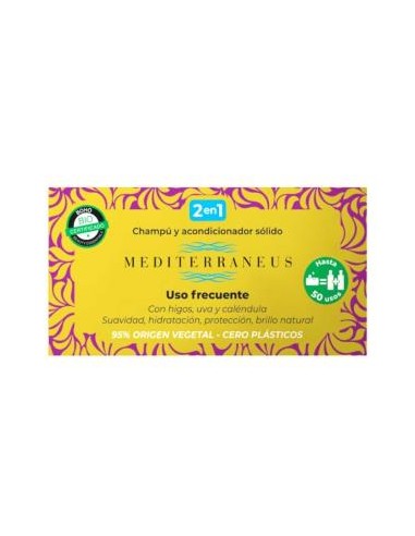 Mediterraneus Champu-Acondicionador Solido  Uso Frecuente 55 de Mundonatural