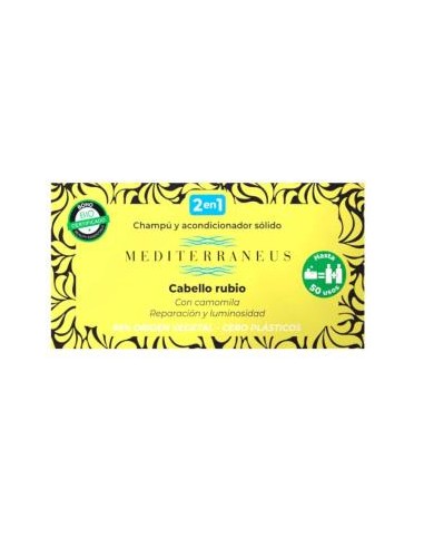 Mediterraneus Champu-Acondicionador Solido Cabello Rubio 55 de Mundonatural