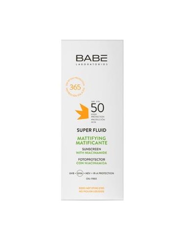 Super Fluid Fotoprotector Matificante Spf50 50 Ml. de Babe