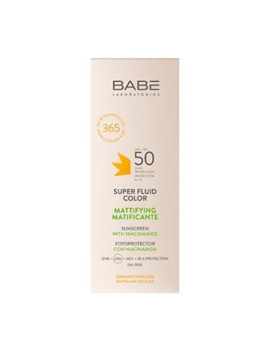 Super Fluid Color Matificante Spf50 50 Ml. de Babe