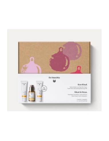 Set Navidad Rosas Ritual Crema+Tonico+Leche Facial de Dr. Hauschka