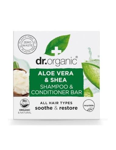 Champu-Acondicionador Solido Aloe-Karite 75 Gr. de Dr. Organic