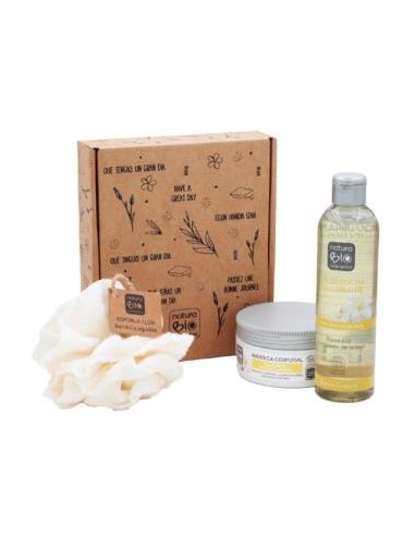 Cuidado Corporal Nutritivo Flor Tiare Caja Regalo de Naturabio Cosmetics