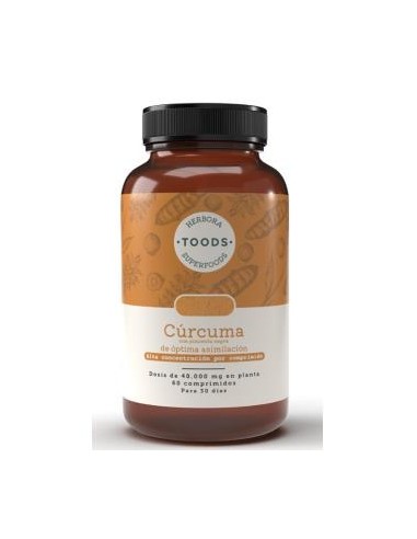 Toods Superfoods Cúrcuma 60 Comprimidos de Herbora