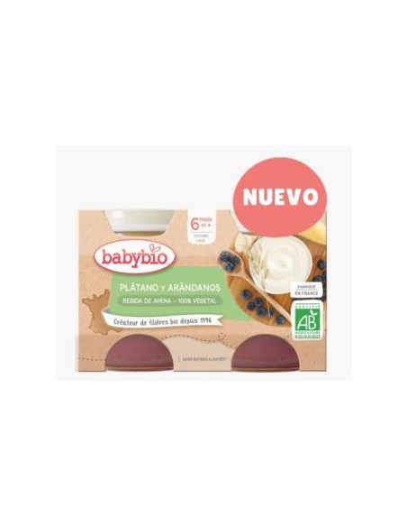 Yogur Avena Platano Arandanos 2X130Gr. Bio de Babybio