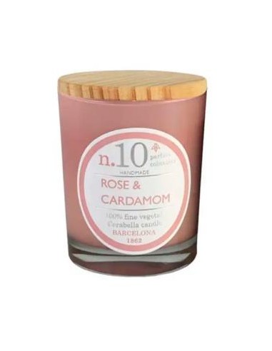 Vela Vaso Perf10 Rose-Cardamon 7,5X9 Cm 1 Ud. de Cerabella