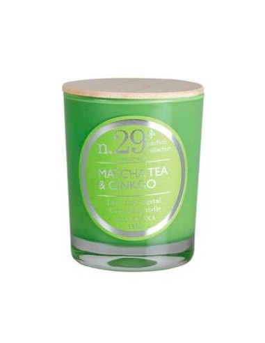 Vela Vaso Perf29 Matcha-Ginkgo 7,5X9Cm 1Ud. de Cerabella