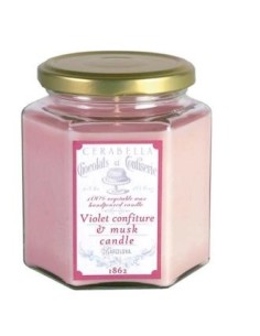 Vela Tarro Sucreg6 Violet Confiture-Musk 8X10Cm. de Cerabella
