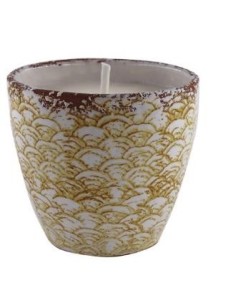 Vela Tiesto Escama Amari Squam65 Citronela 15,5X15 de Cerabella