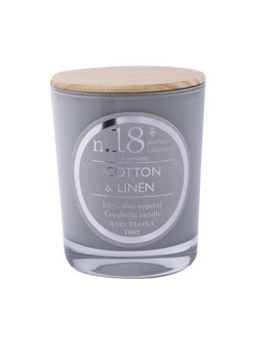 Vela Vaso Perf18 Cotton-Linen 7,5X9 Cm 1 Ud. de Cerabella