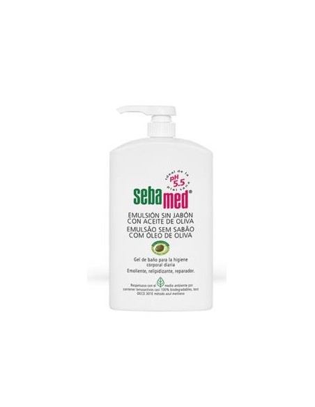 Emulsion Sin Jabon  Aceite Oliva Gel De Baño 1L. de Sebamed