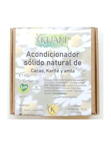 Acondicionador Solido Cacao 60Gr de Kijani