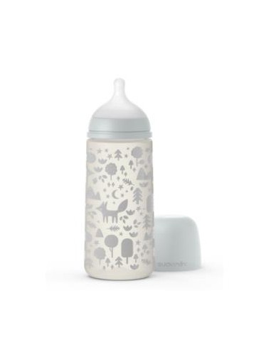 Biberon Tetina Fisiologica Sili L +6M 360Ml 1Uni de Suavinex