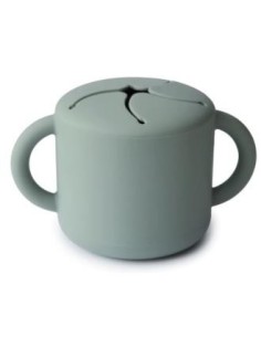 Taza Para Snack Silicona Cambridge Blue** de Mushie