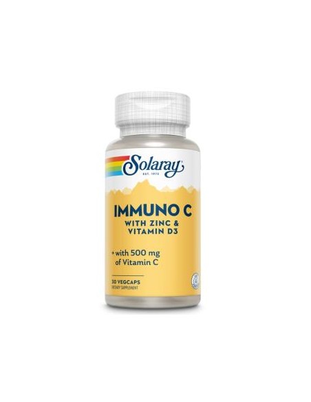 Immuno C +D3+Zn 30Vcap. de Solaray