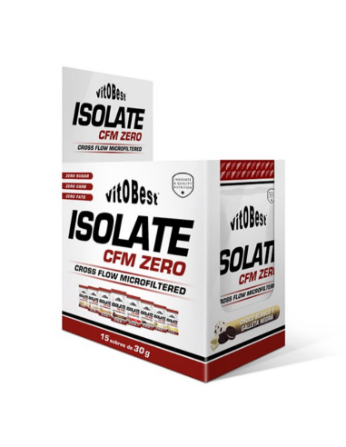 Isolate Cfm Zero 15 Sobres 30 G Ch. Bco Y G. Negra de Vit.O.Best