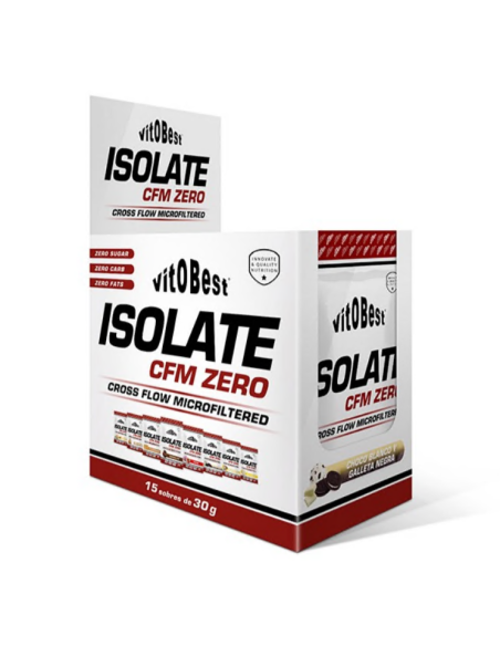 Isolate Cfm Zero 15 Sobres 30 G Ch. Bco Y G. Negra de Vit.O.Best