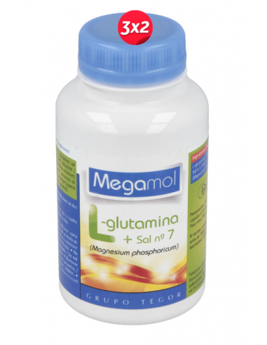 L-Glutamina + Sal 7 Megamol 100 Cap. de Tegor
