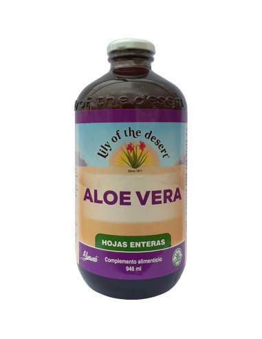 Zumo De Aloe Vera (Vidrio) Hoja Entera 946 Ml de Lily Of The Desert