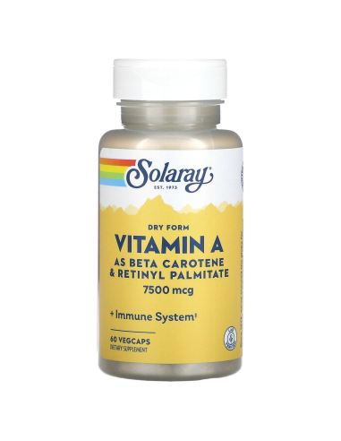Food Carotene 25,000Ui Solaray - 30 Cápsulas Vegetales