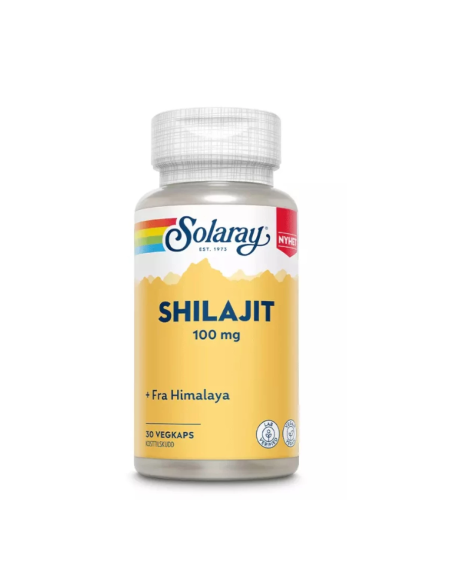 Shilajit 100 mg Solaray - 30 cápsulas vegetales naturales