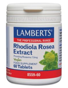 Pack 5 Rhodiola Rosea 250 mg 60 Tabs Lamberts Energía Natural