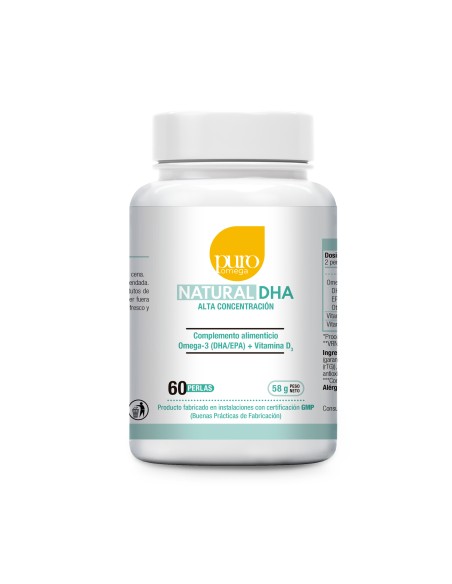 Pack 2 ud Natural DHA Alta Concentración 60 perlas de Puro Omega