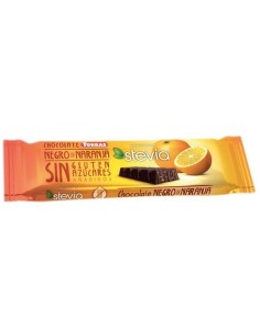Exp Barritas Choco Negro Con Naranja Stevia 24 Ud de Torras 2