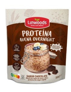 Proteina Avena Overnight Chocolate 300 Gr Vegan de Linwoods 2