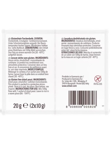 Levadura Deshidratada Sin Gluten