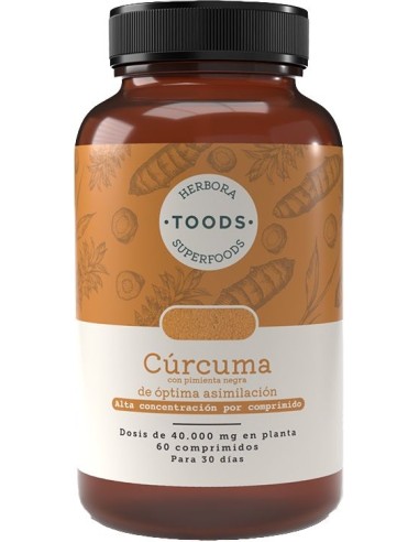 Toods Superfoods Cúrcuma 60 Comprimidos de Herbora