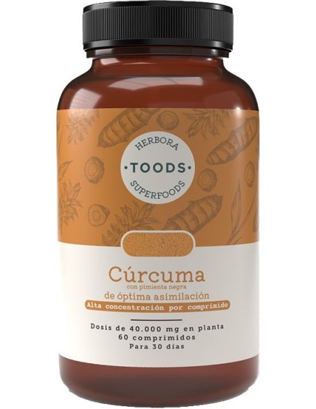 Toods Superfoods Cúrcuma 60 Comprimidos de Herbora