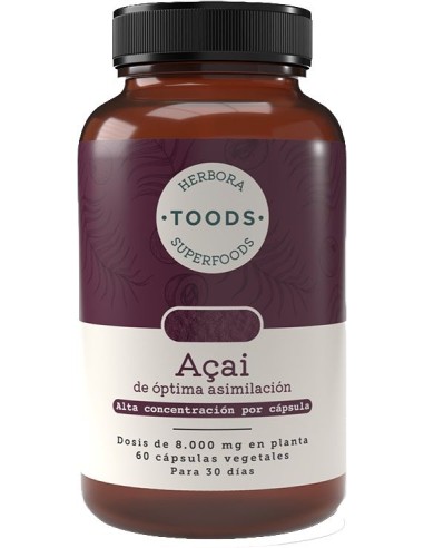 Toods Superfoods Açai 60 Capsulas de Herbora