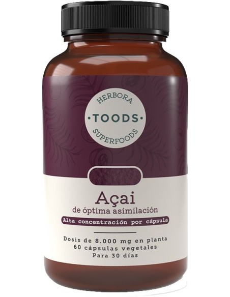Toods Superfoods Açai 60 Capsulas de Herbora