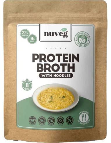 Caldo Proteico con Fideos