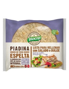Piadina Trigo Espelta Lino Amapola Biocop 225 G 2