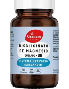 Bisglicinato De Magnesio Con B6 60 Cap Vegan de El Granero 2
