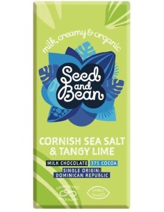 Chocolate con leche Sal de Cornualles y Lima 75 g de Seed&Bean 2