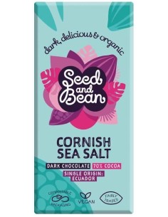 Chocolate  Negro 70% con Sal de Cornualles 75 g de Seed&Bean 2