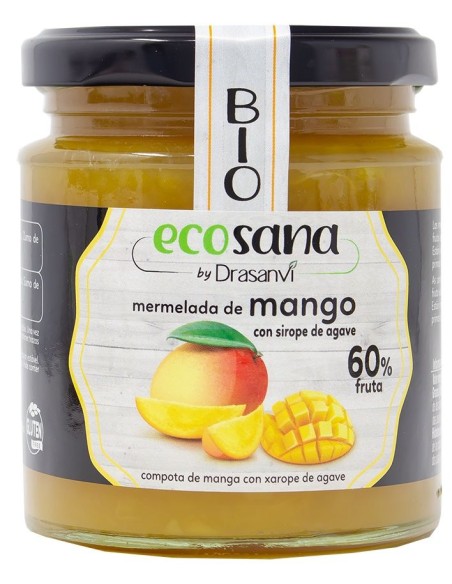 Mermelada Extra Mango S/Azucar Con Agave Sirope Bio 260G Ecosana